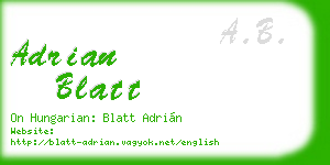 adrian blatt business card